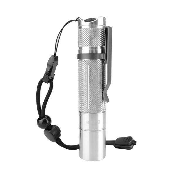 BLF A6 1600LM 7/4modes Non-anodized EDC LED Flashlight Waterproof Torch 18650 Silver 5A 5A