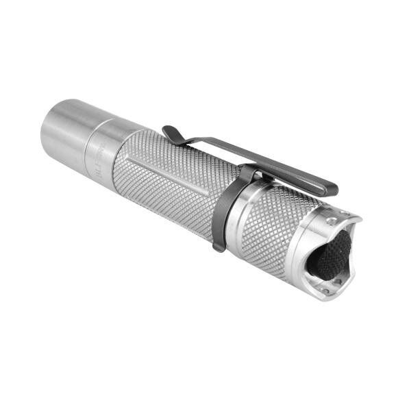 BLF A6 1600LM 7/4modes Non-anodized EDC LED Flashlight Waterproof Torch 18650 Silver 5A 5A