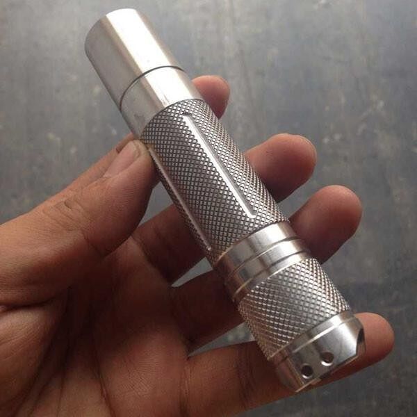 BLF A6 1600LM 7/4modes Non-anodized EDC LED Flashlight Waterproof Torch 18650 Silver 5A 5A