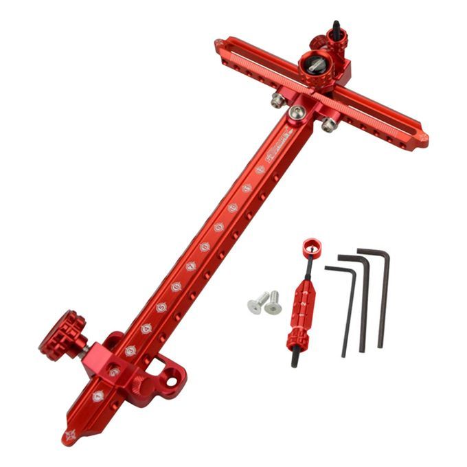 Archery Recurve Bow Sight 9inch Adjustable Target Sights Bow Red