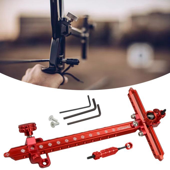 Archery Recurve Bow Sight 9inch Adjustable Target Sights Bow Red