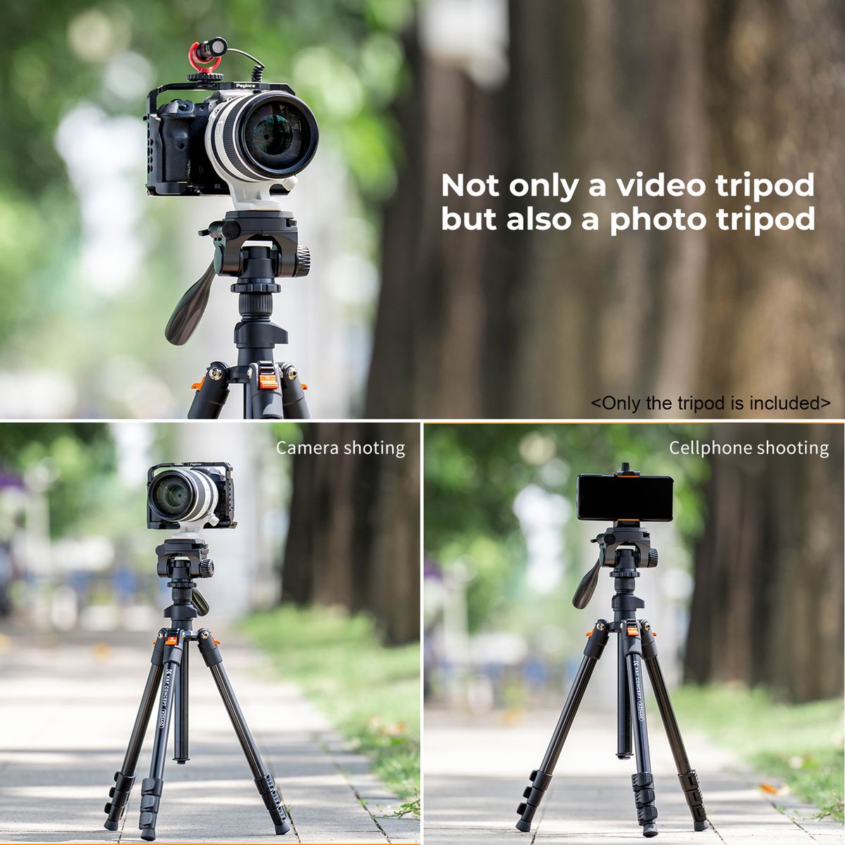 Portable Camera Tripod Stand Aluminum Alloy
