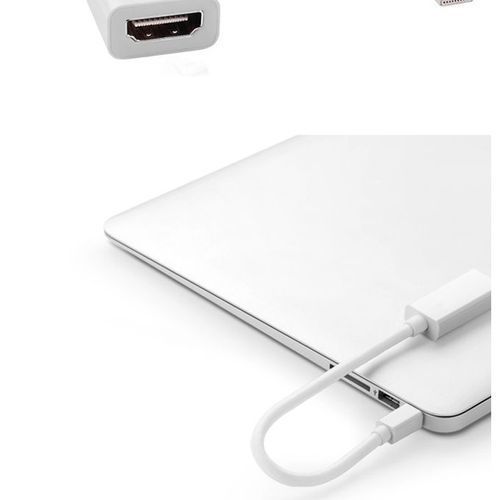 Mini DisplayPort To HDMI Adapter Mini DP Male To HDMI Female Thunderbolt 2.0 To HDMI Adapter For Apple MacBook Pro Air, Micro.soft Surface Pro 4 Pro 3, Google Chromebook, Monitor, Projector Etc.(White) BDZ