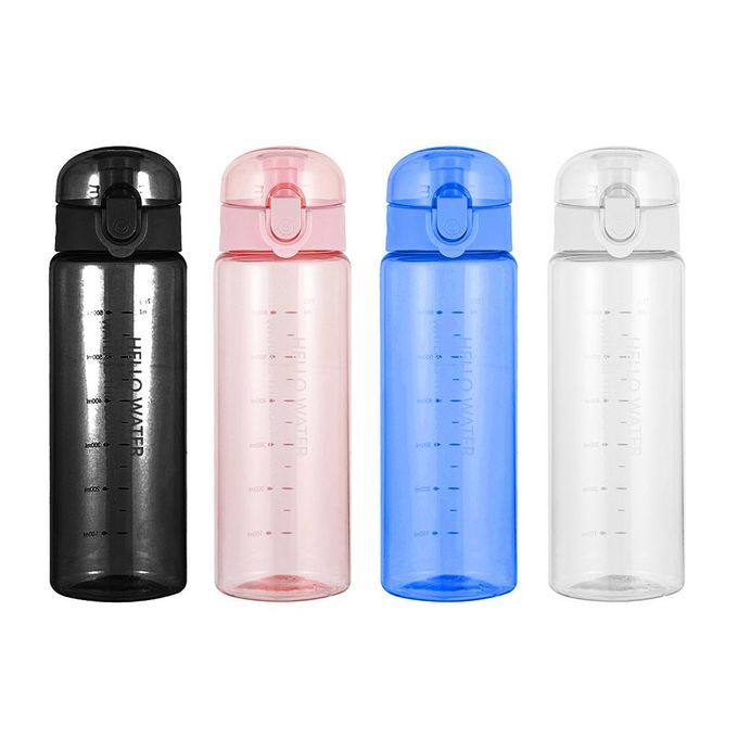 780ml  Y Ling Bi Y Le  Ups Sports Water Bottle Heat Resistant Water Bottle-transparent Blue-24*7.35cm