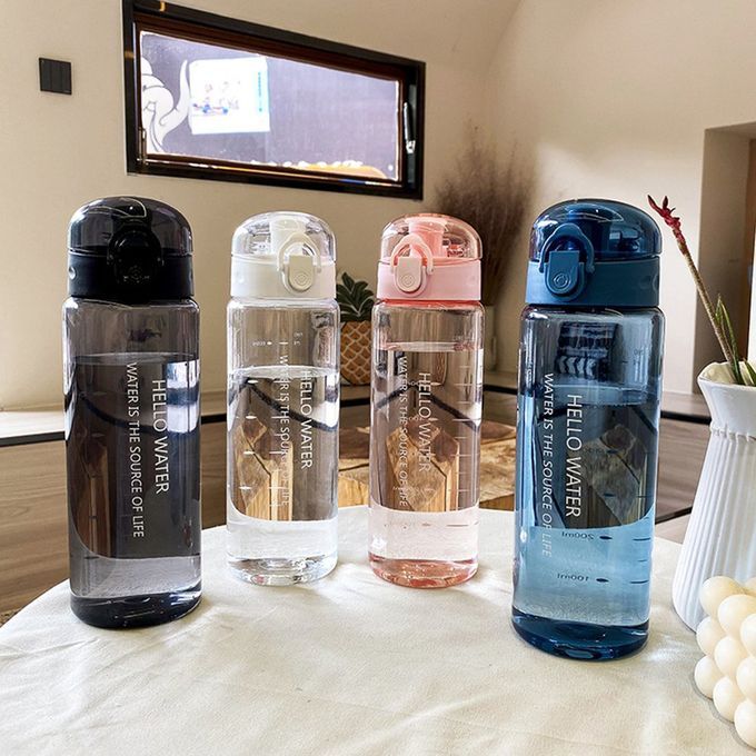 780ml  Y Ling Bi Y Le  Ups Sports Water Bottle Heat Resistant Water Bottle-transparent Blue-24*7.35cm