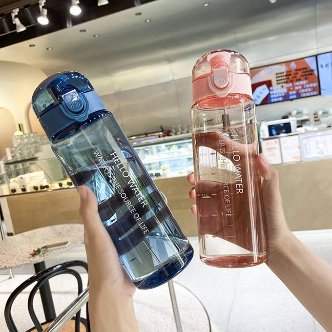 780ml  Y Ling Bi Y Le  Ups Sports Water Bottle Heat Resistant Water Bottle-transparent Blue-24*7.35cm