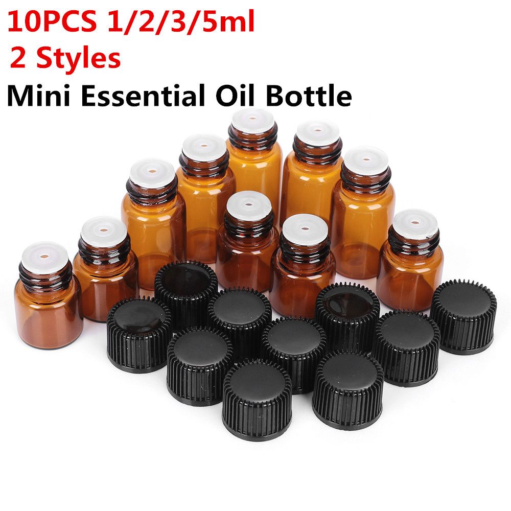 Mini Size Amber 1 2 3 5 ML Refillable Empty Dropper