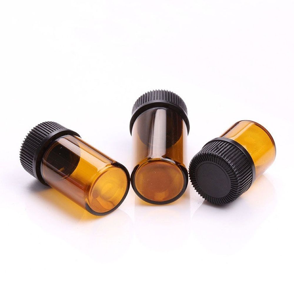 Mini Size Amber 1 2 3 5 ML Refillable Empty Dropper