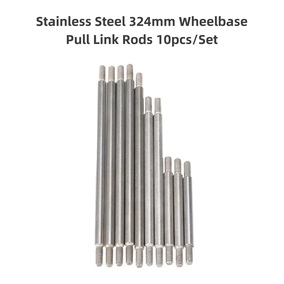 Stainless Steel Pull Link Rods 10pcs/Set For 324mm Wheelbase