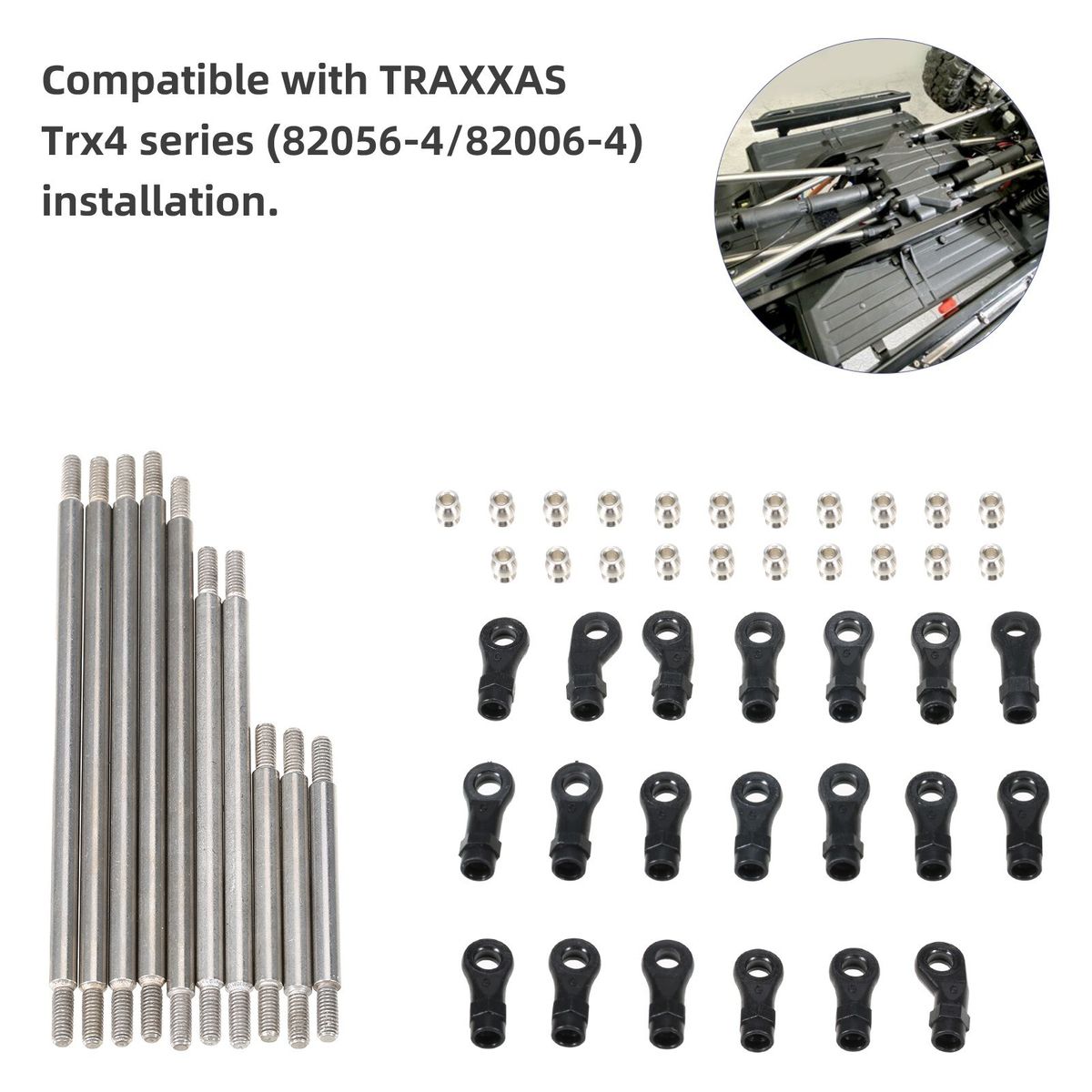 Stainless Steel Pull Link Rods 10pcs/Set For 324mm Wheelbase