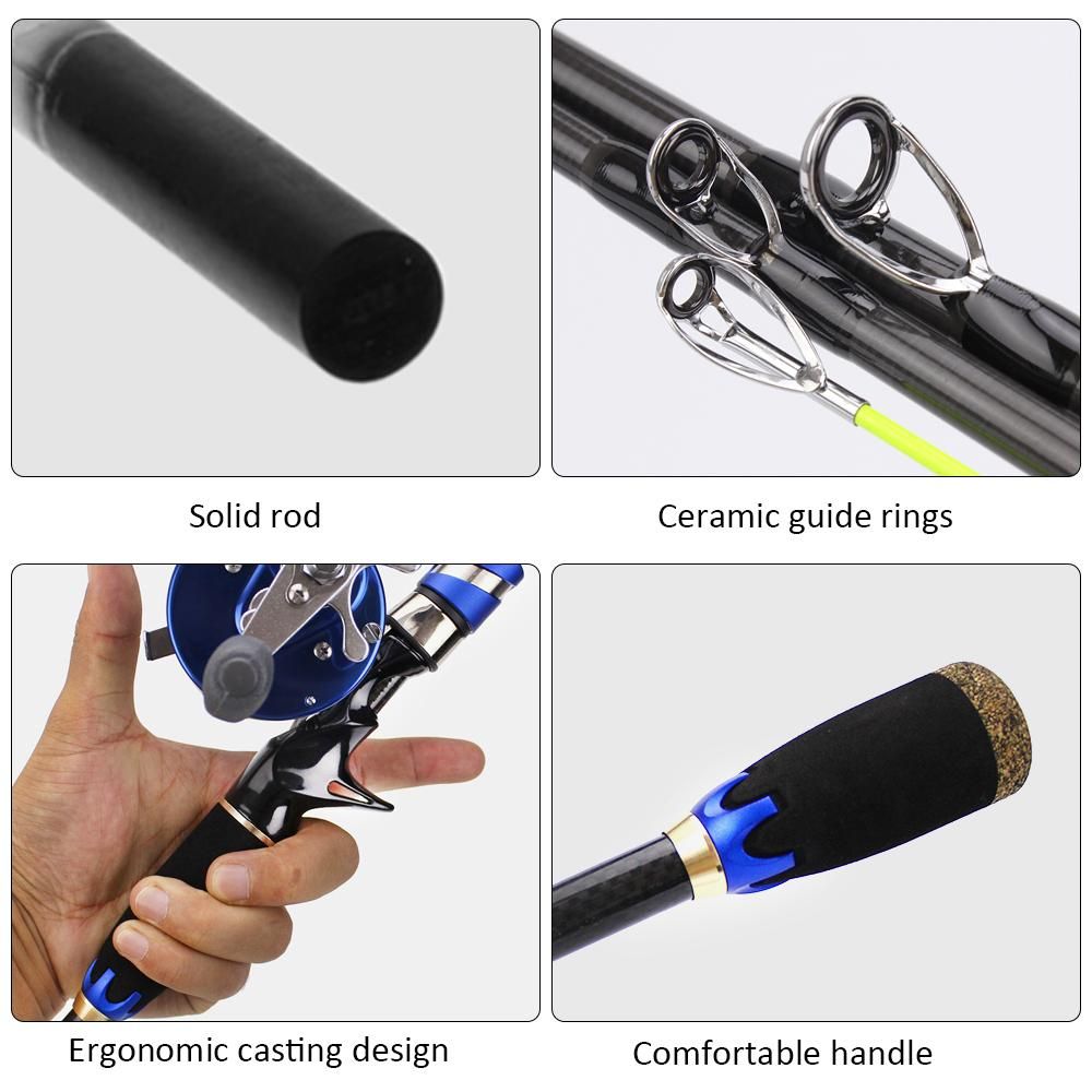 Carbon Fiber Casting Rods Durable Lightweight Casting Fishing Rod Portable 4 Sections   Fishing Pole for Saltwater Freshwater