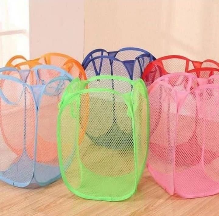 2 Pics Of Foldable Laundry Basket