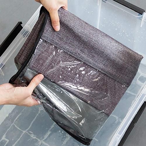 Underbed Shoe Storage Bag With Clear Lid, 12 Dividers Under Bed Shoes Tidy Organiser, Foldable Fabric Holder Closet Organizer St
