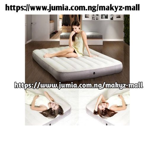 Inflatable 2-3 Person Classic Downy Airbed With Pump -Cream Color