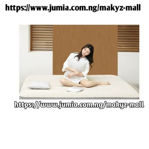 Inflatable 2-3 Person Classic Downy Airbed With Pump -Cream Color
