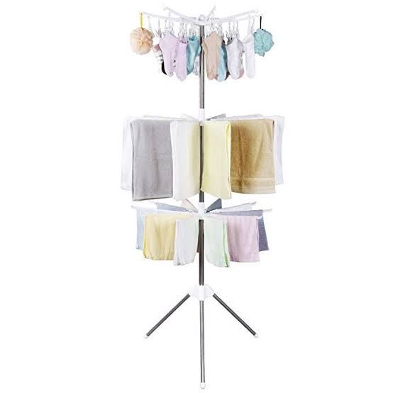 3 Tiers Foldable Clip Clothes Hanger And Dryer