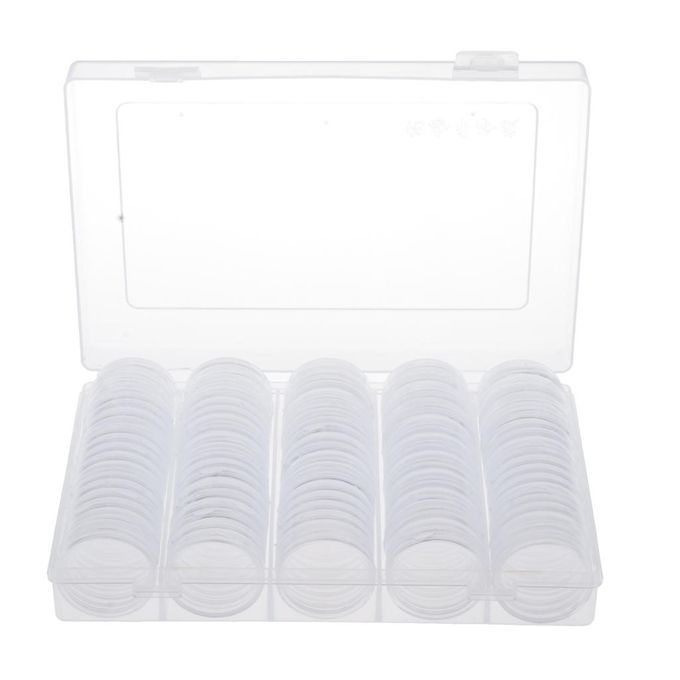100Pieces Coins Collection Storage Box Holder  For Certified