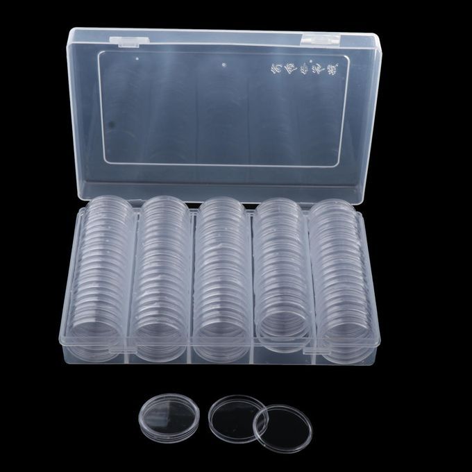 100Pieces Coins Collection Storage Box Holder  For Certified