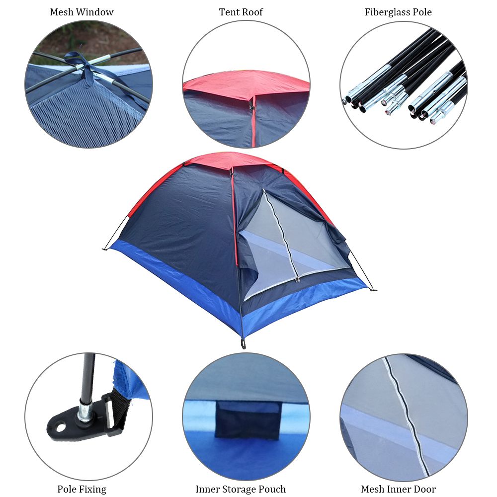 2 People Outdoor Travel Camping Tent With Bag