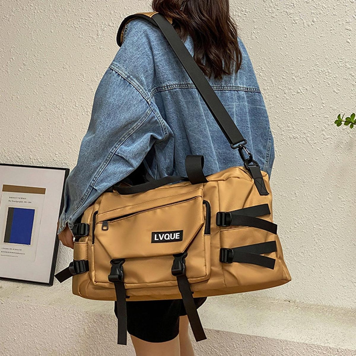 Luggage Bag Hand Luggage Travel Bag Organizer Khaki