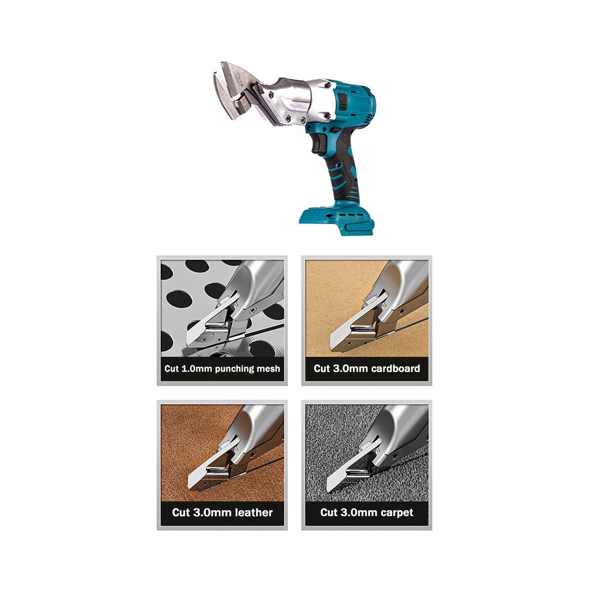 21V Metal Shear, 16GA, Speed Swivel Head Elect