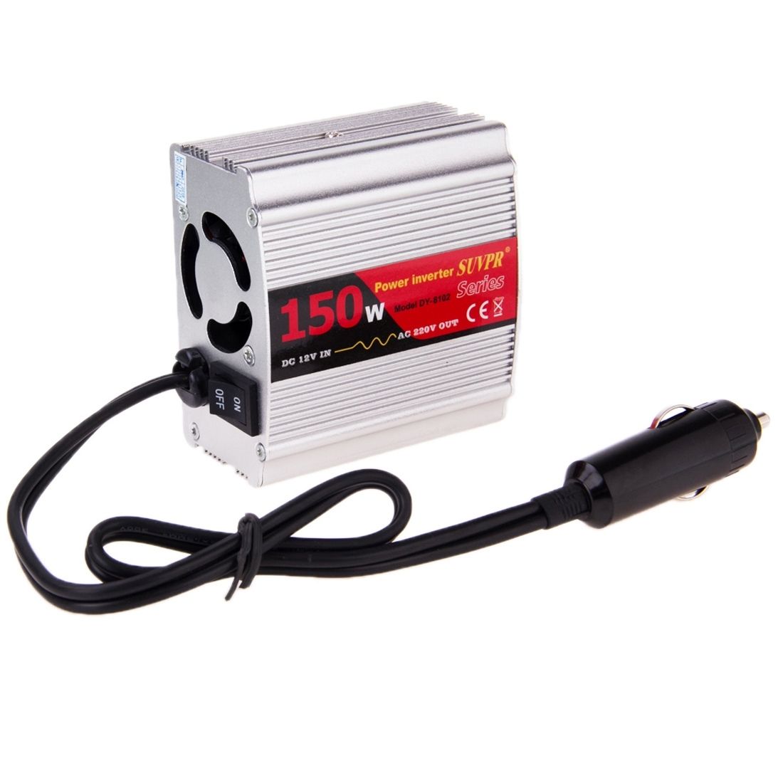 SUVPR DY-8102 150W DC 12V To AC 220V Car Power Inverter With 500mA USB Port & Universal Power Socket