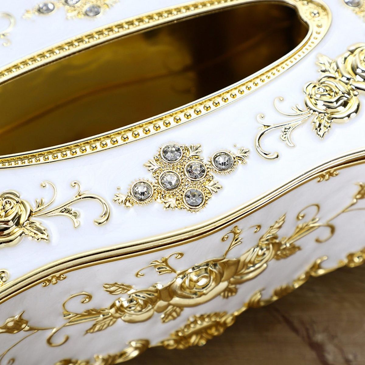 Napkin Organizer Rose Golden Edging Napkin Holder Golden