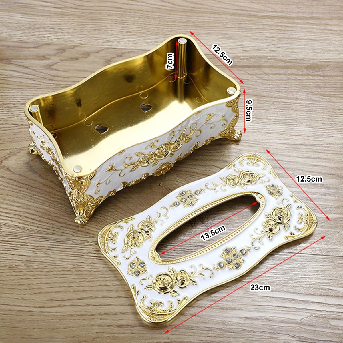 Napkin Organizer Rose Golden Edging Napkin Holder Golden
