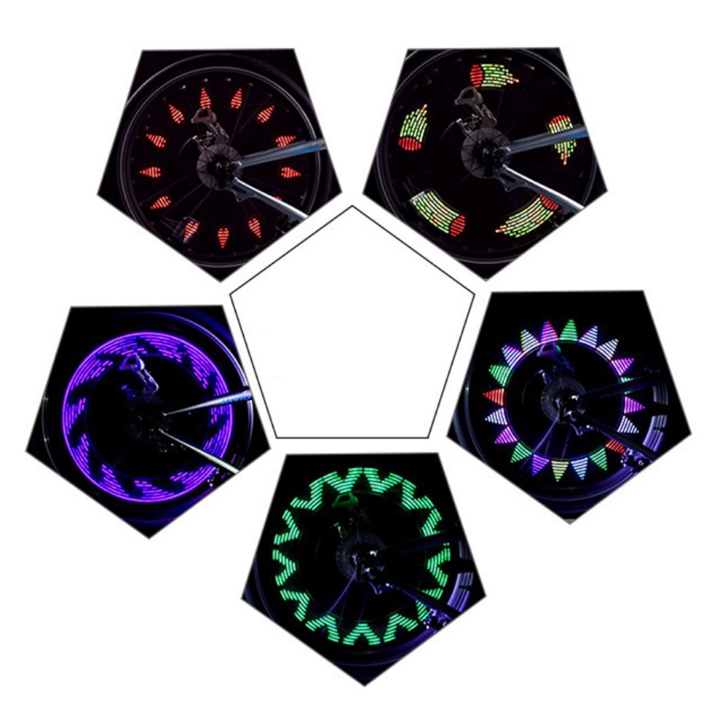 30 Changes LED Bicycle Bike Cycling Rim Lights Open Close Wheel Spoke