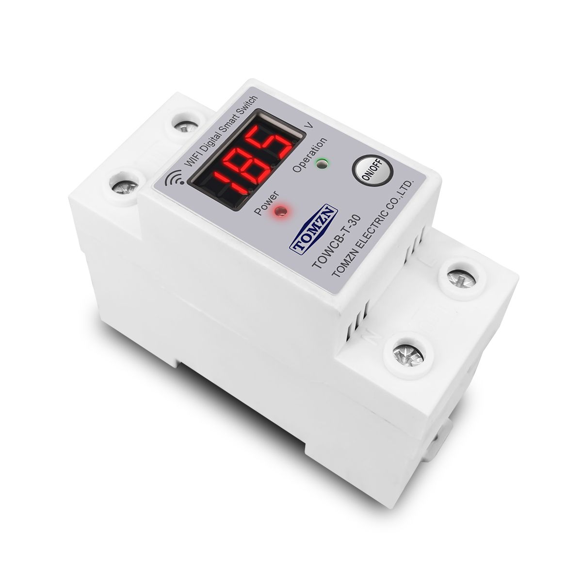 Switch TOMZN Smart By Voltage Control With Remote Home Life 30A TUYA WIFI Display Din Breaker Rail Smart For Smart Circuit