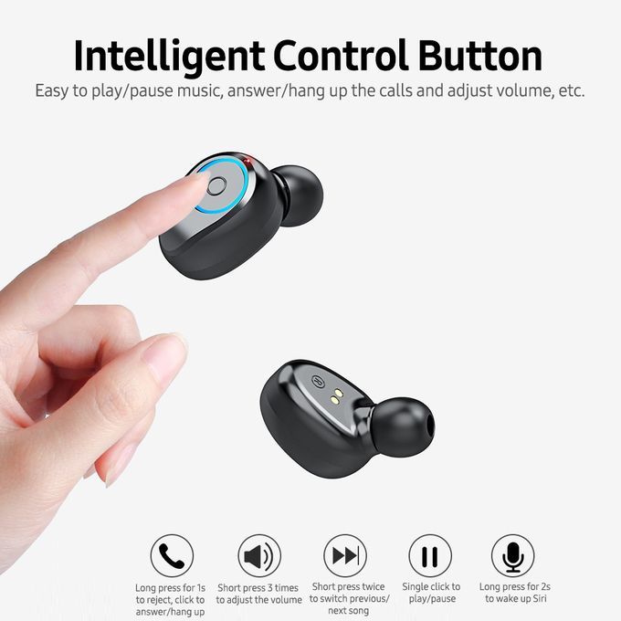 Wireless BT Headphone 8D Surround Stereo Sound In-ear