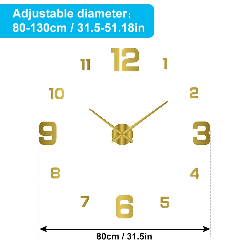 3D DIY Luminous Dial Drill-free Acrylic Frameless Silent