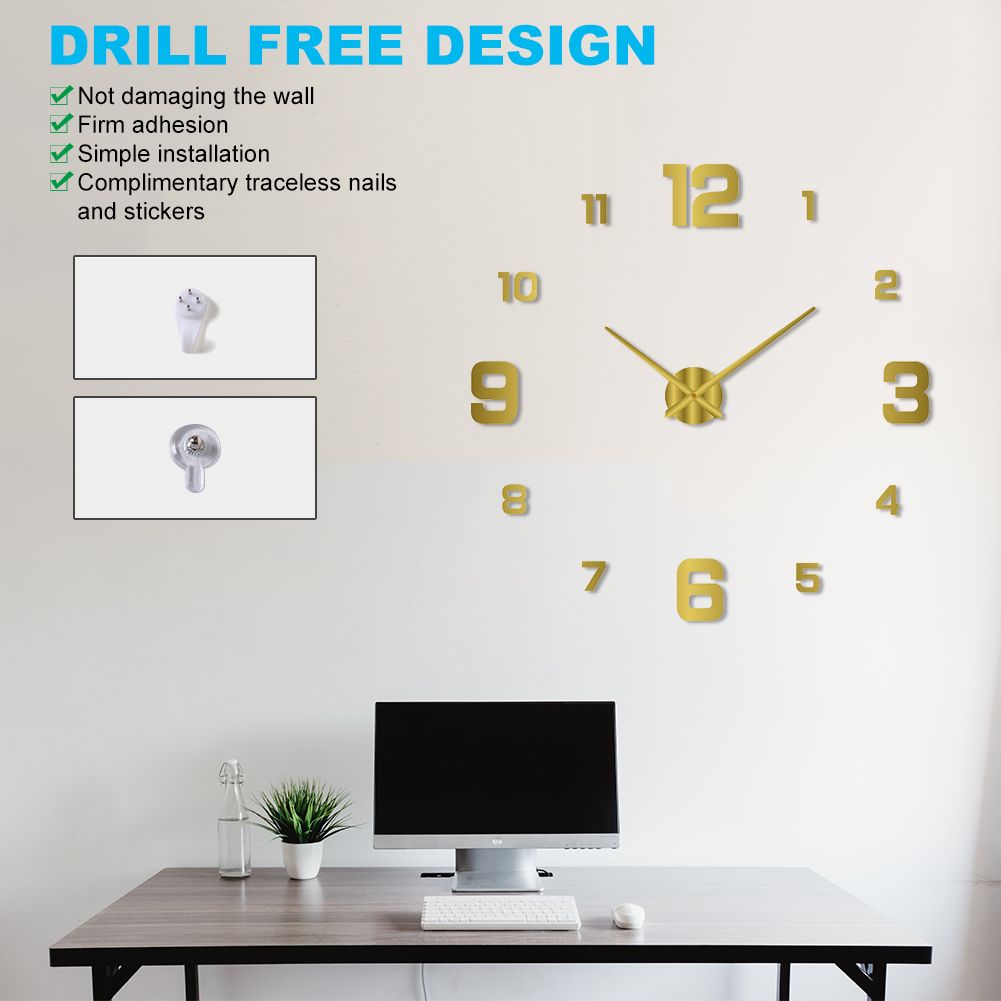3D DIY Luminous Dial Drill-free Acrylic Frameless Silent