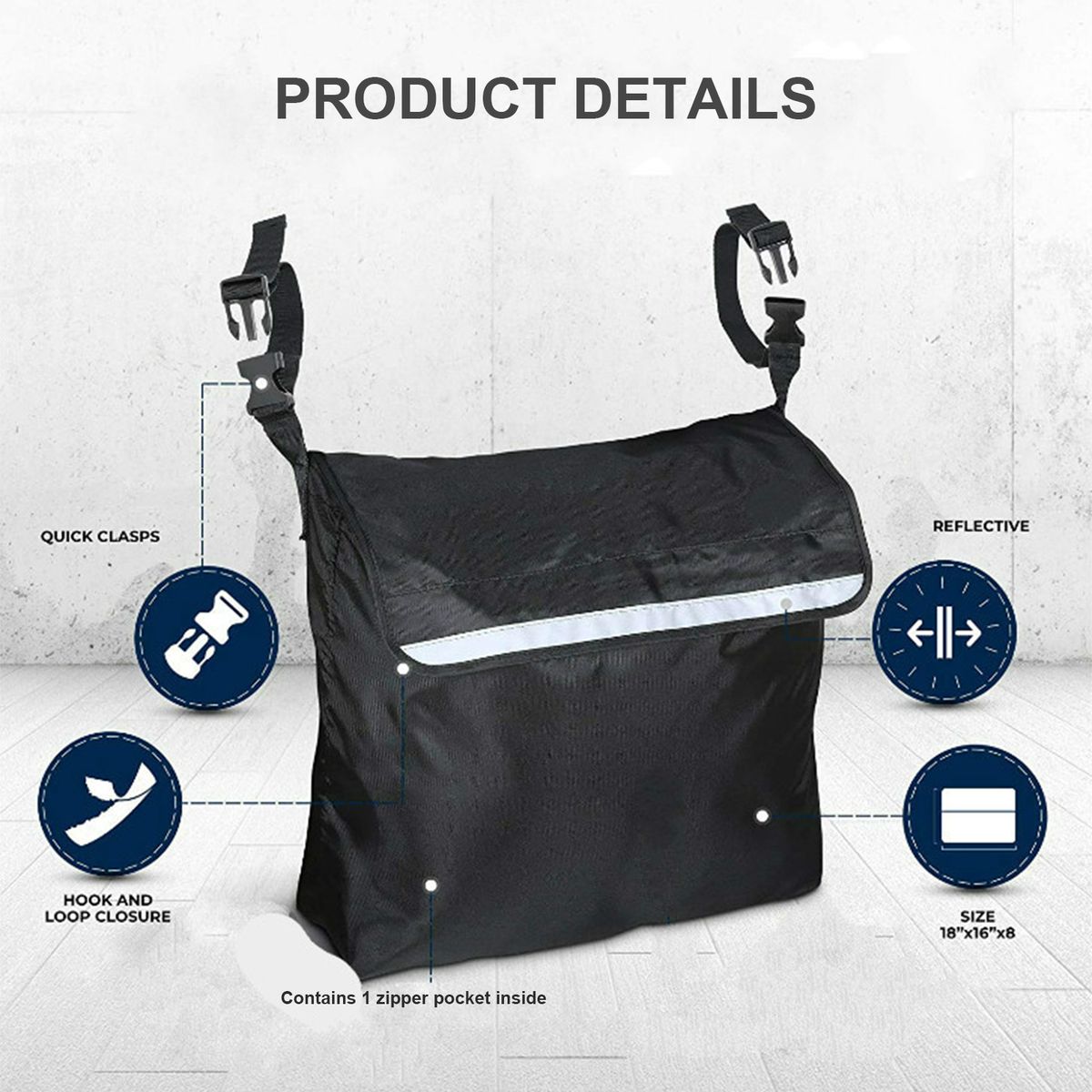 Wheelchair Storage Bag Electric Wheel Chair Storage Tote