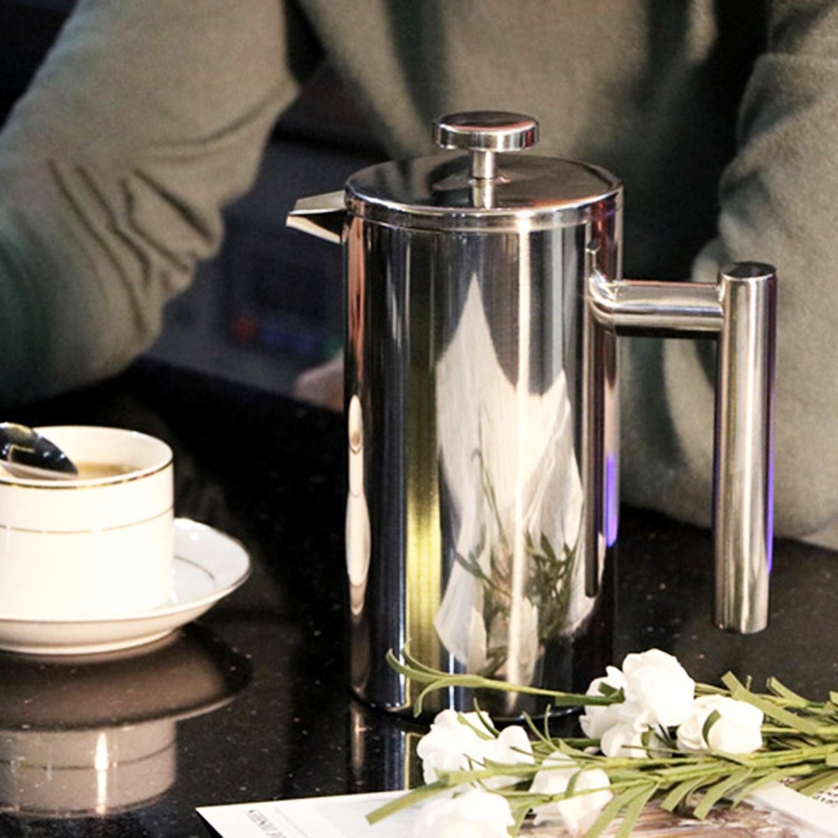 Coffee Press Pot Stainless Steel Portable Coffee Press Easy for Home
