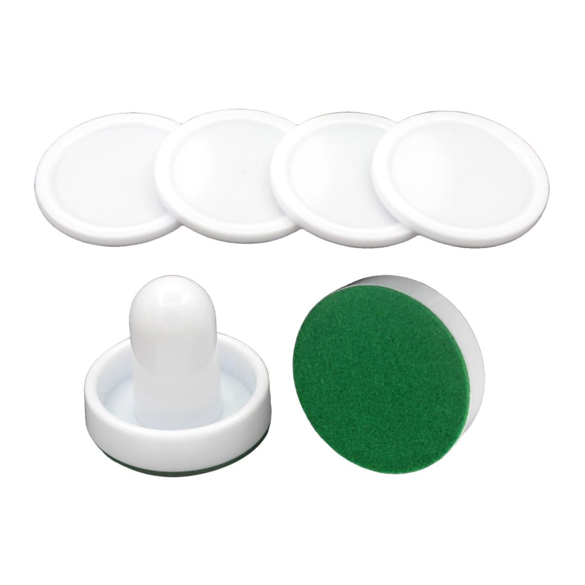 2PCS  Air Hockey Push And 4PCS Small Size Puck White