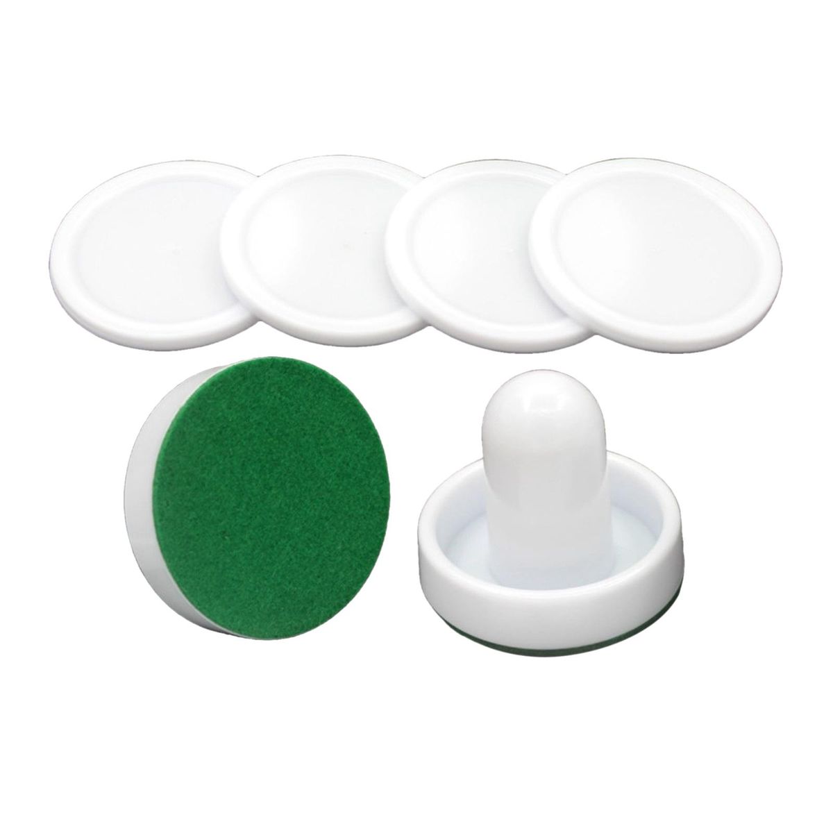 2PCS  Air Hockey Push And 4PCS Small Size Puck White