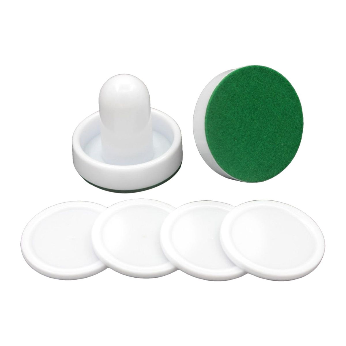 2PCS  Air Hockey Push And 4PCS Small Size Puck White