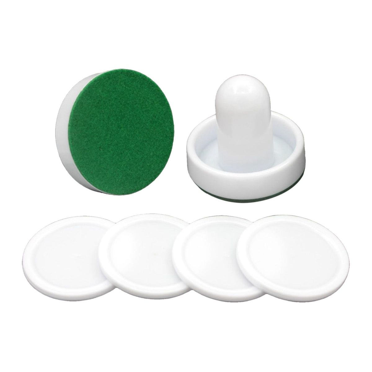 2PCS  Air Hockey Push And 4PCS Small Size Puck White