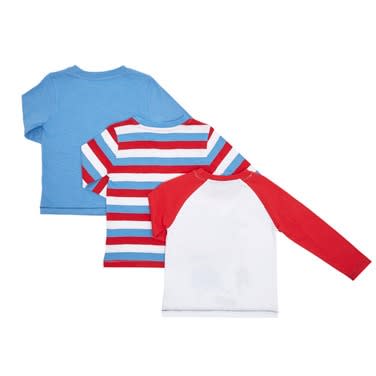 Toddler Rules Long Sleeve Top - Pack Of 3