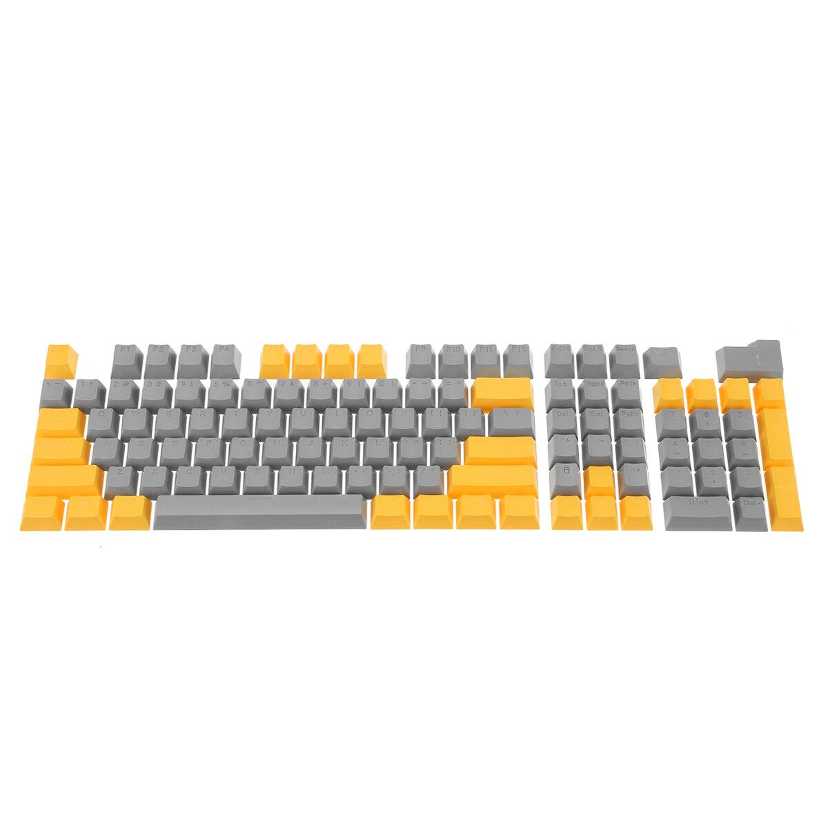 1Pc ABS Sublimation Keycaps Set 111 Keys Orange/Gray OEM Height Mechanical Gaming Keyboard Keycaps（ Keycap） Grey