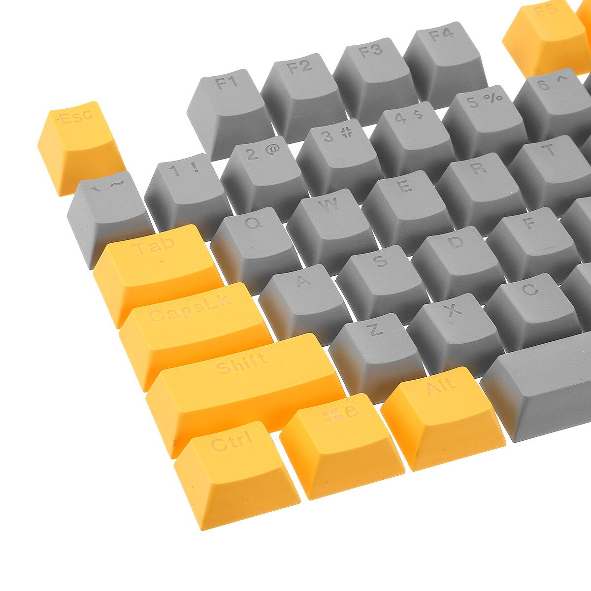 1Pc ABS Sublimation Keycaps Set 111 Keys Orange/Gray OEM Height Mechanical Gaming Keyboard Keycaps（ Keycap） Grey