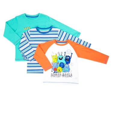 Toddler Squad Goals Long Sleeve Tops - Pack Of 3