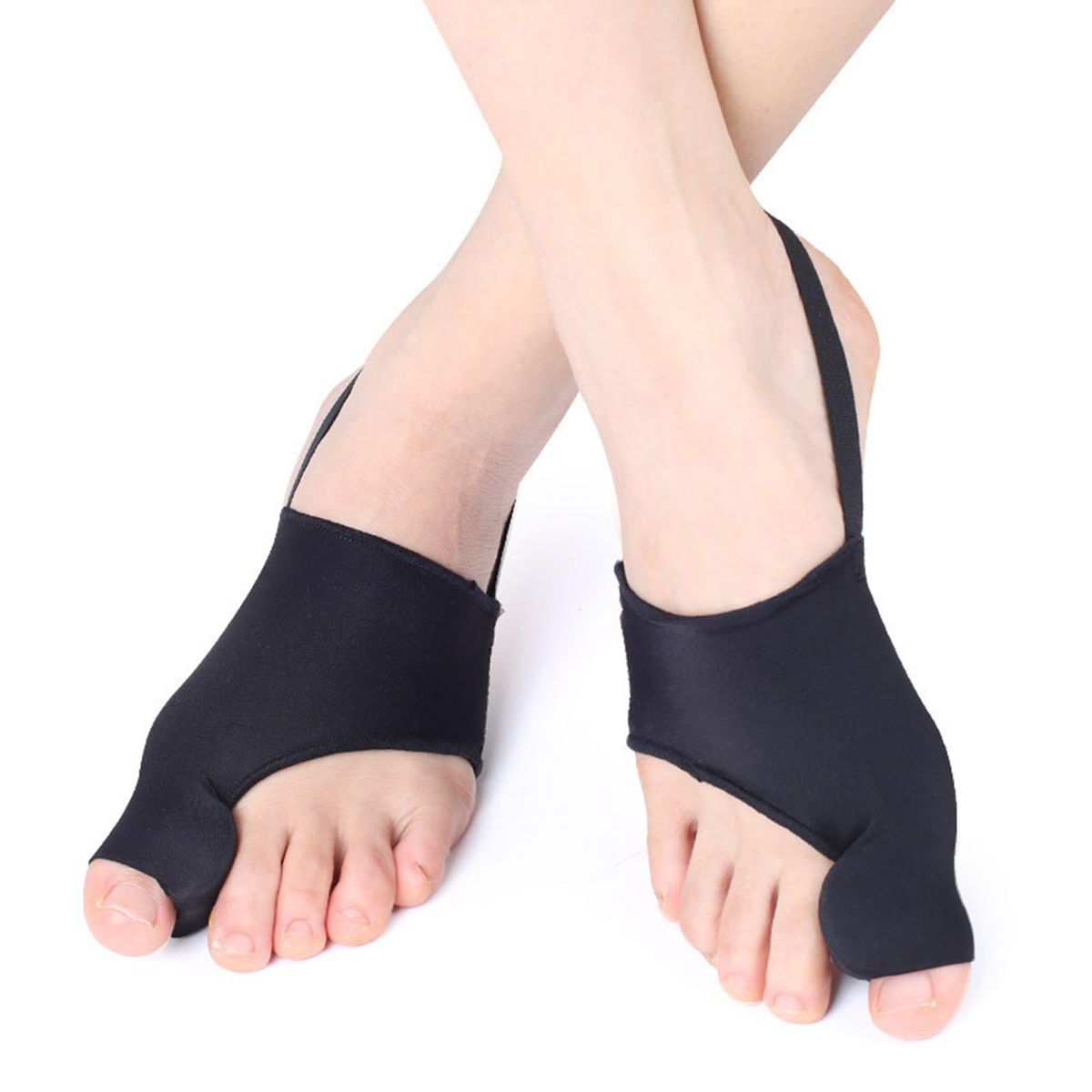 2Pcs Bunion Corrector Relief For Big Toe Joint Hallux Valgus Black L