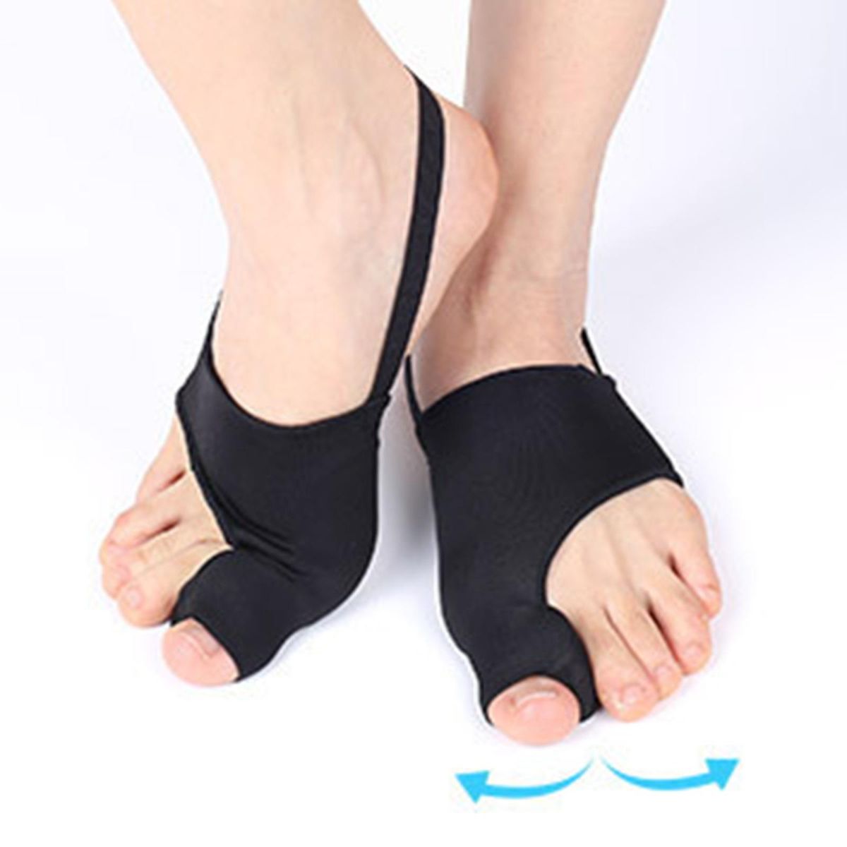 2Pcs Bunion Corrector Relief For Big Toe Joint Hallux Valgus Black L