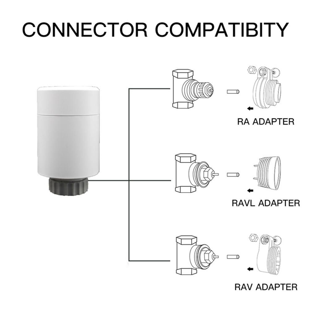 ZigBee 3.0 TRV Thermostatic Valve Radiator Valve Intelligent Temperature Control Valve Portable Radiator Valve Programmable Temperature Controller Household Thermostat Valve Temperature Regulating Valve ZigBee  Smart Life APP