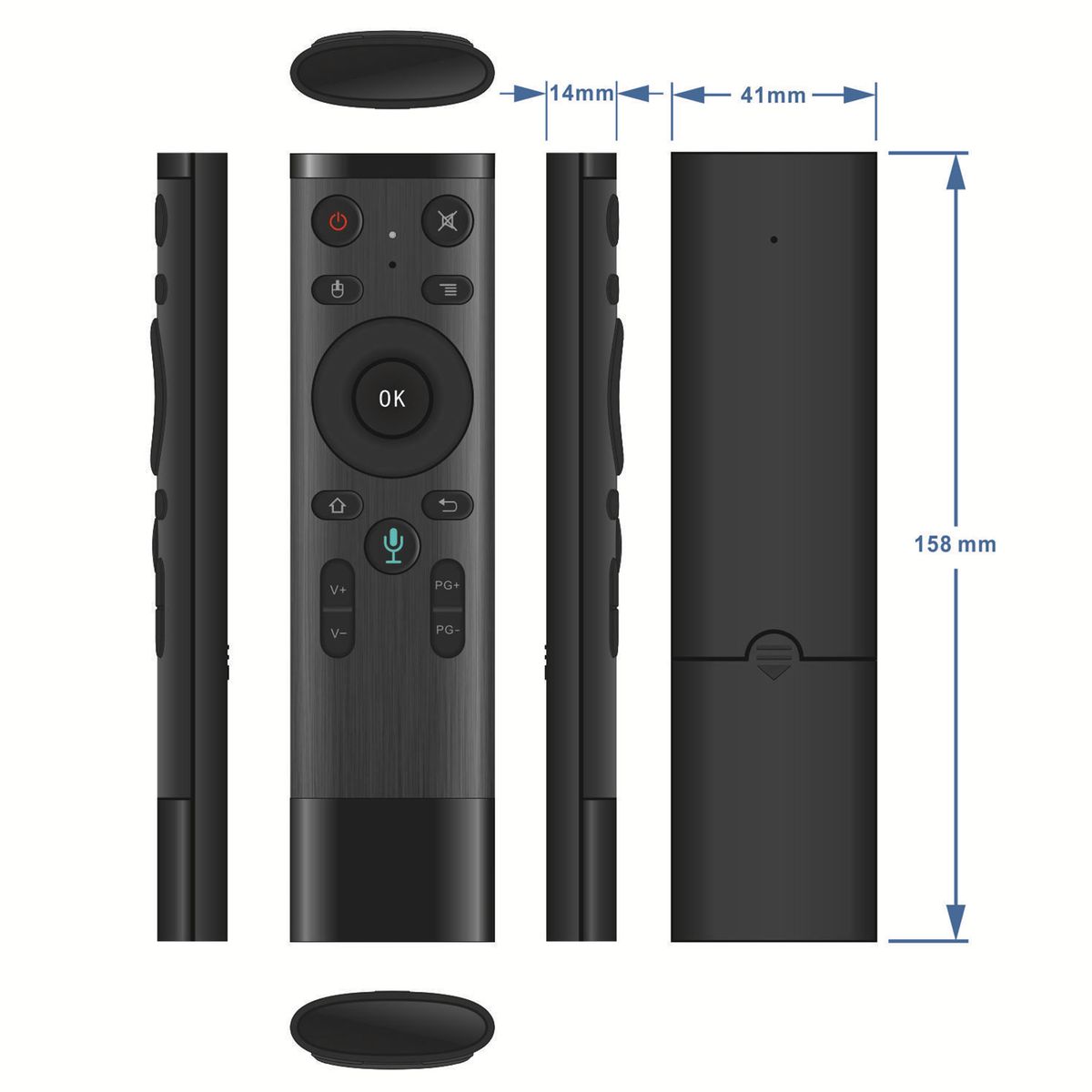 Q5 TV Voice Remote Air Mouse 2.4G Wireless Remote Controller