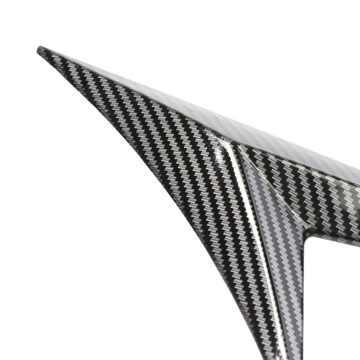 Car Spoiler Side Wing Lip 2PCS Black Carbon Fiber Leaf Shape