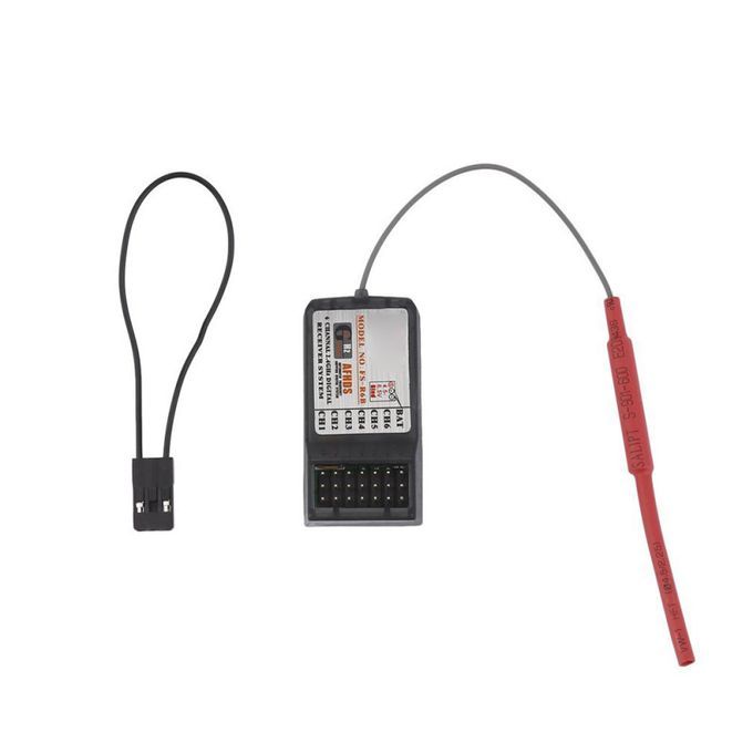 FS-R6B 2.4Ghz 6CH RC Receiver For FlySky-Transparent Grey
