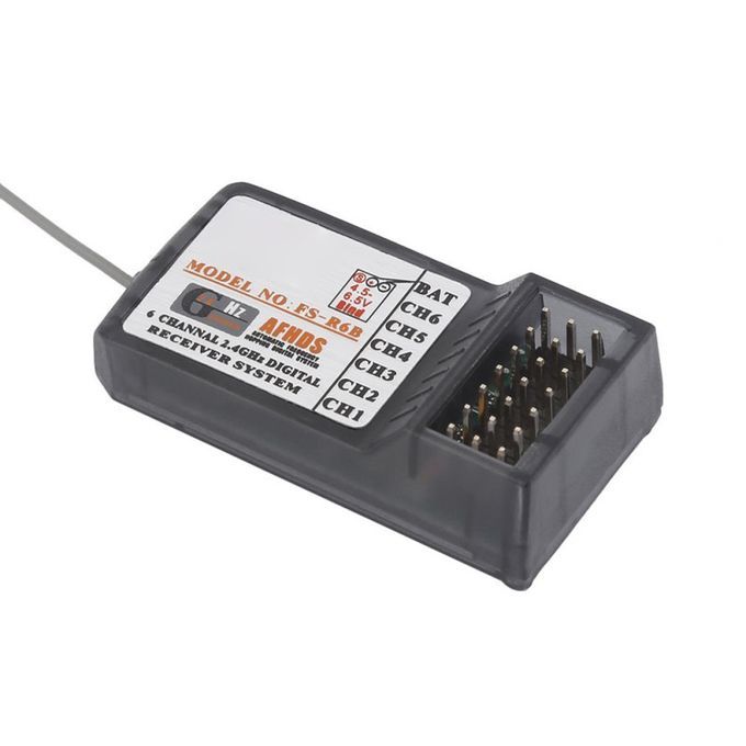 FS-R6B 2.4Ghz 6CH RC Receiver For FlySky-Transparent Grey